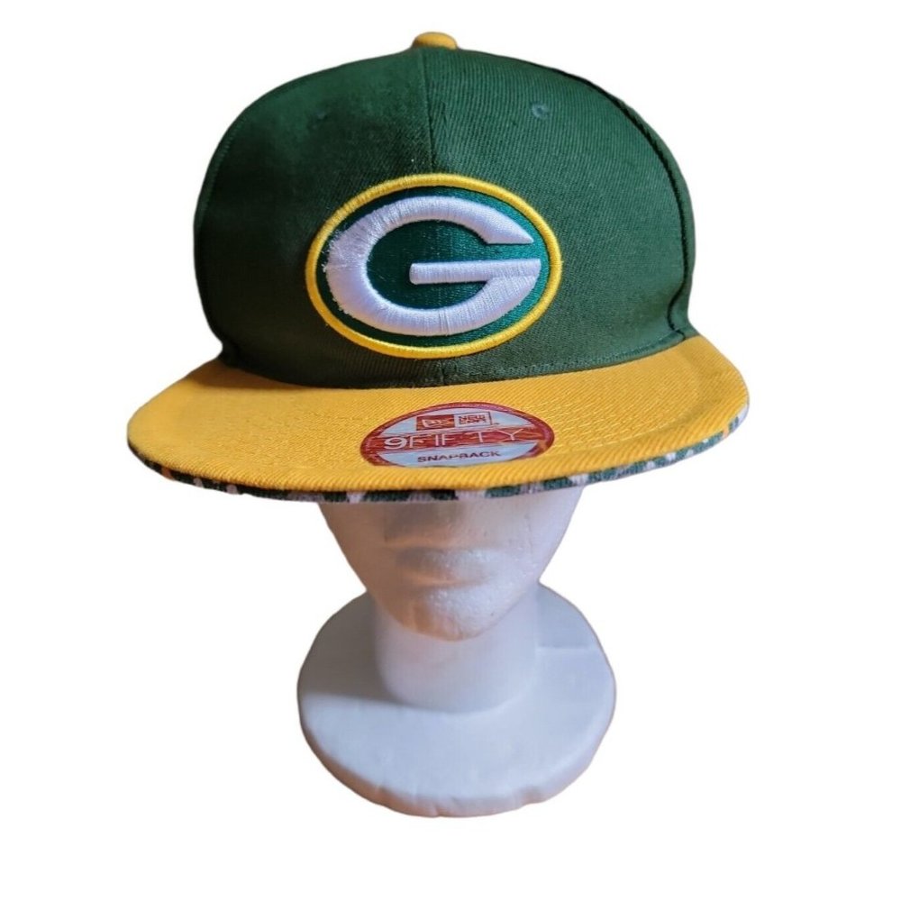 90s NFL Vintage Collection Green Bay Packers Snapback Hat~Adjustable, Aztec UV